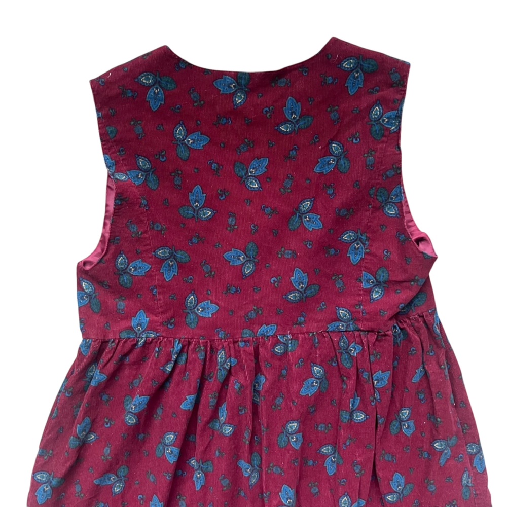 Vintage 80s - Laura Ashley Corduroy Sleeveless Maiden Prairie Midi Dress 10 - Picture 5 of 8